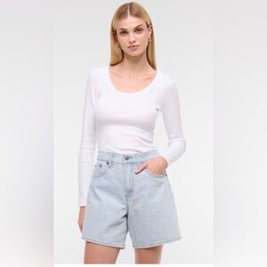 Abercrombie & Fitch The Loose Short High Rise - Light Wash - Size 29